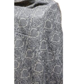 Alternative view of Semi Pashmina Kashmiri Shawl White, Full Embroidery Work